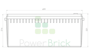 PowerBrick 12V-250Ah - Vue de côté