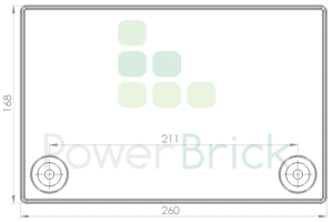 PowerBrick 48V-25Ah - Vue de haut