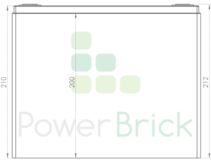 PowerBrick 12V-135Ah-BT-Heater - Side