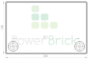 PowerBrick 12V-135Ah-BT-Heater - Top