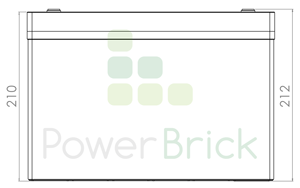 PowerBrick 12V-150Ah - Side