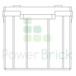 Batterie Compacte 12V-250Ah - Vue de face