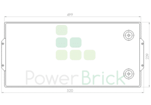 PowerBrick 12V-250Ah - Vue de haut