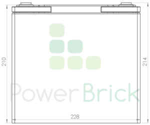 PowerBrick 12V-55Ah - Vue de côté