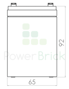 Batterie Compacte 12V-7.5Ah - Vue de face