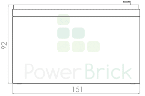 PowerBrick 12V-7.5Ah - Vue de côté