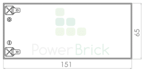 PowerBrick 12V-7.5Ah - Vue de haut