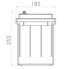 PowerBrick LiFePO4 Solid-State 48V-53Ah-CAN - Side view - vue de coté
