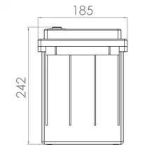 PowerBrick LiFePO4 Solid-State 48V-53Ah-BT - Side view - vue de coté