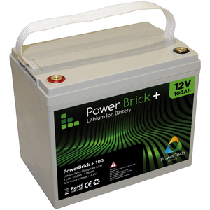 Lithium-Ion Battery 12V - 100Ah - 1.28kWh - PowerBrick+ / LiFePO4