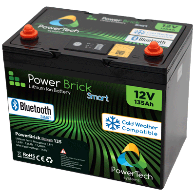 Lithium-Ion Battery 12V - 135Ah - 1.73kWh - PowerBrick Smart BT