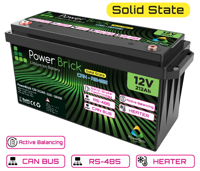 PowerBrick 12V-212Ah Solid-State with CAN Bus and RS485