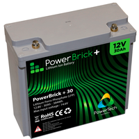 LiFePO4 12V Battery - PowerBrick+ 12V-30Ah