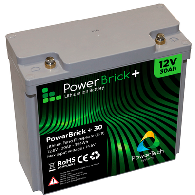 St Concurrenten natuurkundige Lithium-Ion Battery 12V - 30Ah - 384Wh PowerBrick+ / LiFePO4 battery