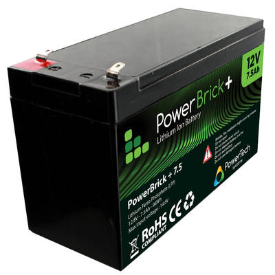 Built-in BMS 12V 7.5Ah Lithium LiFePO4 Deep Cycle Rechargeable Battery 2500-8500 Life Cycles /& 10-Year Lifetime